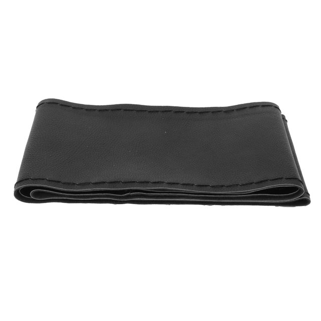 Steering Wheel Cover, Comfortable Durable Hand Sewing Steering Wheel Cover 37-38cm Creative For Car Interior Decoration For Protect Steering Wheel Black+Black Thread