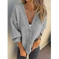thumbnail image 4 of PRETTYGARDEN Cardigan Sweaters for Women Trendy Fall Long Sleeve Button Down Oversized Chunky Knit Sweater Outerwear, 4 of 10