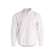 Free Assembly Mens Cotton Button Down Oxford Shirt with Long Sleeves, Sizes XS-3XL