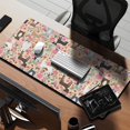 thumbnail image 2 of Long Mouse Pads for Desk,Boston Terrier Dog and Flower Florals Desk Mats on Top Of Desks, Desk Mouse Pad Extra Large with 3mm Non-Slip Base and Stitched Edge for Gaming,Office,Work,Home 35.4"x15.7", 2 of 6