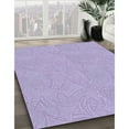 thumbnail image 2 of Ahgly Company Indoor Square Patterned Purple Mimosa Purple Area Rugs, 7' Square, 2 of 6