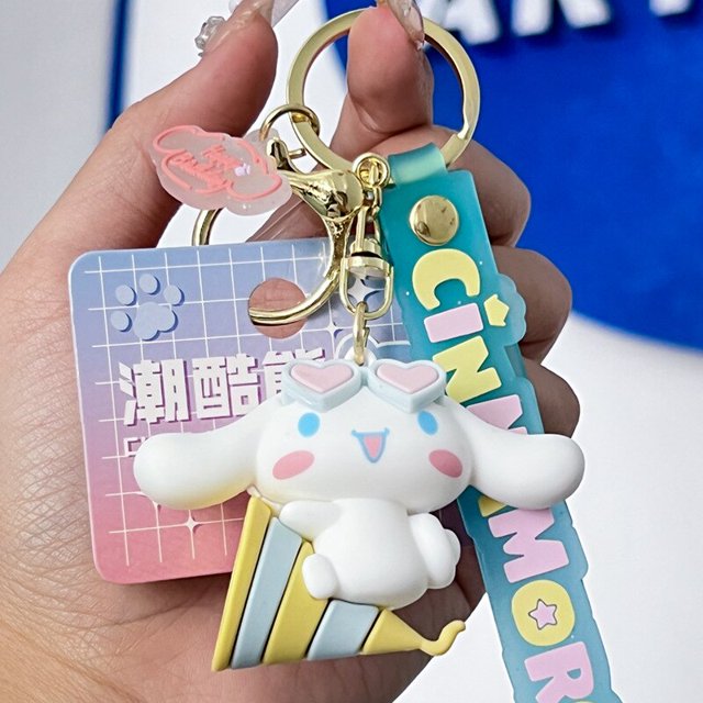 Sanrio-Llavero de Anime Kawaii para mujer, llavero de Hello Kitty, estilo de fiesta, llavero de coche de dibujos animados, adornos colgantes para bolso Fivean unisex