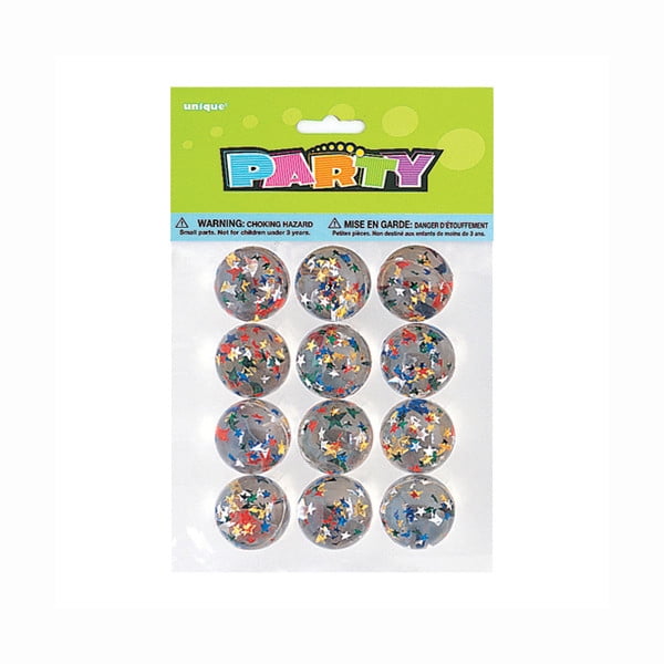 Clear Star Bouncy Ball Party Favors, 12ct