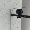 thumbnail image 4 of 63"H Frameless Sliding Door,Shower Door with Stainless Steel Pulleys&Adjustable Soft Closing Function,Clear Tempered Glass,Matte Black, 4 of 8