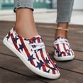 thumbnail image 2 of Women's Patriotic Canvas Sneakers, America Print Low-Top Slip-On Shoes, American Flag Star Stripes Casual Walking Shoes for 4th of July,Red,43, 2 of 6
