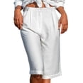 thumbnail image 3 of Bermuda Shorts for Women Knee Length Cotton High Waist Wide Straight Leg Dressy Casual Office Work Shorts with Pockets, 3 of 6