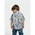 thumbnail image 4 of Bluey and Bingo Boys Short Sleeve Tropical Graphic Button-Up Cotton Tee, Sizes 4-18, 4 of 5