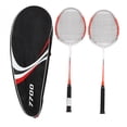 thumbnail image 1 of Dos juegos de raquetas de bádminton integradas de acero al carbono aleado para entusiastas de los deportes al aire libre, 1 of 10