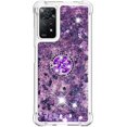 thumbnail image 5 of for Xiaomi Note 11 Pro Glitter Case with Ring Holder, Bling Sparkle Floating Liquid Soft TPU Cushion Fashion Clear Case Cover for Xiaomi Note 11 Pro/Note 11 Pro+  Purple, 5 of 14