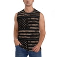 thumbnail image 2 of Picia American Flag with Desert Camouflage mens Cotton Tank Undershirts , Moisture-wicking Ribbed Tanks, Lightweight Cotton Tank Undershirts-Large, 2 of 8