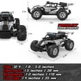 thumbnail image 5 of Growsly 33KM/H RC Cars Toys, 1:12 RC Monster Trucks Offroad Hobby RC Truck Toys with LED Headlight and Rechargeable Battery Gift for Adults Boys 5-12 Kids, Silver, 5 of 7