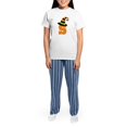 thumbnail image 4 of CafePress - Halloween Letter S Witch Monogram Women's Light Pa - Women's Short Sleeve Print T-Shirt and Pants Light Cotton Pajama Set, 4 of 7