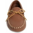 thumbnail image 6 of Minnetonka Men's Double Deerskin Soft Leather Sole, Caramel, 7 M, 6 of 6