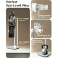 thumbnail image 3 of , Adjustable Cell Phone Stand for Desk, Phone Stand for Recording, iPhone Holder for Filming, Small Tripod for iPhone, Fits Samsung, Android Smartphones - Frost White, 3 of 13