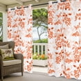 thumbnail image 2 of Outdoor Curtains for Patio Waterproof Orange Fruit Indoor/Outdoor Curtain Tiebacks Berry Leaves Nature Privacy Curtain Sun Block Grommet Drapes for Pergolas Gazebo Porch Balcony 2 Panel 54x108 Inch, 2 of 9