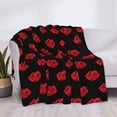 thumbnail image 3 of Fotbe Red Beautiful Lips Manta de Franela con Estampado, Manta Ultrasuave para Cama, Sofá, Auto, Hipoalergénica y Antibolitas-40"x30", 3 of 6
