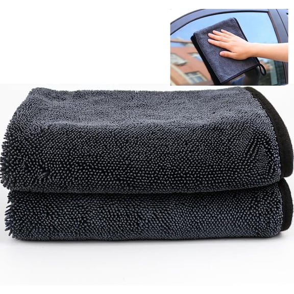 Shower Cleaning Cloths, Gray Streak Free Microfiber Bath Shower Towel, Super Absorbent Reusable Cleaning Cloths for Car and Home
