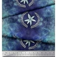 thumbnail image 3 of Soimoi Silk Fabric Leaves,Floral & Galaxy Texture Print Fabric by The Yard 42 Inch Wide, 3 of 3