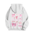 thumbnail image 4 of Oversize Hoodie for Women Fall Bow Print Long Sleeve Casual Graphic Preppy Workout Hooded Sweatshirts, 4 of 4