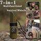 thumbnail image 4 of Emergency Survival Whistle,7-in-1 Whistle With Led,compass And Thermometer,multifunctional Whistle With Lanyard For Outdoors, Mountaineering, Boating, 4 of 5