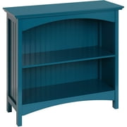 eHemco 2 Tier Bookcase with 2 Arched Supports, 29 Inches, Blue