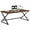 Rustic Brown, variant on IBF 55 inch Computer Desk, Farmhouse Home Office Desk, Industrial Wood Metal Legs Work Desk for Writing Study, Vintage Minimalist Laptop Executive Workstation PC Gaming Table in Bedroom, Rustic Brown