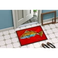 thumbnail image 2 of Carolines Treasures MW1111JMAT Fish - Red Fish Red Head Door Mat Indoor Rug or Outdoor Welcome Mat 24x36 Doormat 24H X, 2 of 4