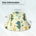 thumbnail image 6 of Gaeub Seahorse Printed Double Sided Reflective Bucket Hat Foldable Sun Hat for Camping Hiking Fishing, 6 of 9