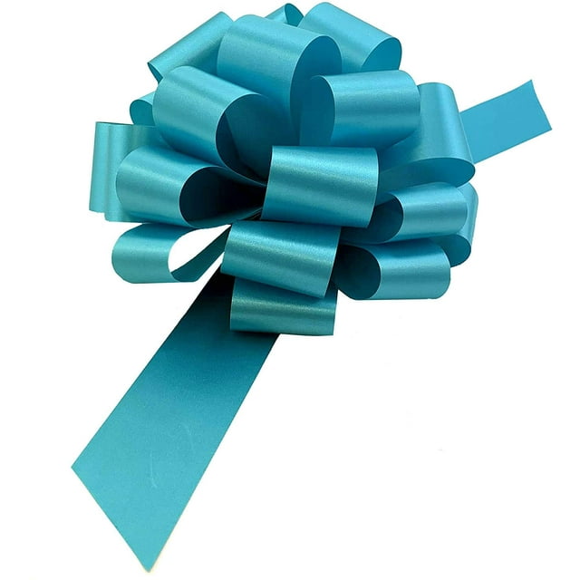 Envoltorio de regalo, etc. Lazos turquesas, paquete de 6, 23 cm de ancho