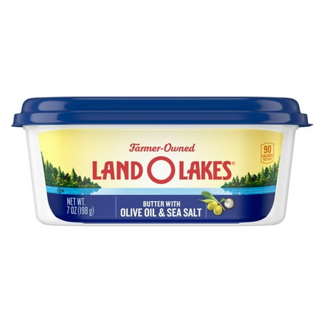 Land O Lakes Butter with Olive Oil & Sea Salt, Spreadable, 7 oz Tub