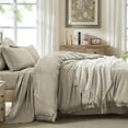 thumbnail image 3 of Andency Comforter Sets Queen Bed in a Bag - 7 Pieces Wheat Boho Bedding Comforter Sets, Soft Lightweight Tassel Bed Set with Comforter, Sheets, Pillowcases & Shams, 3 of 8