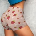 thumbnail image 4 of Xecao Strawberries Print Workout Shorts for Women Soft Smooth Gym Yoga Scrunch Active Tennis Workout Running Shorts, 4 of 9