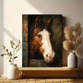 thumbnail image 6 of Antique Moody Equestrian Canvas Wall Art, Rustic Horse Oil Painting Print, Farmhouse Decor, 6 of 8