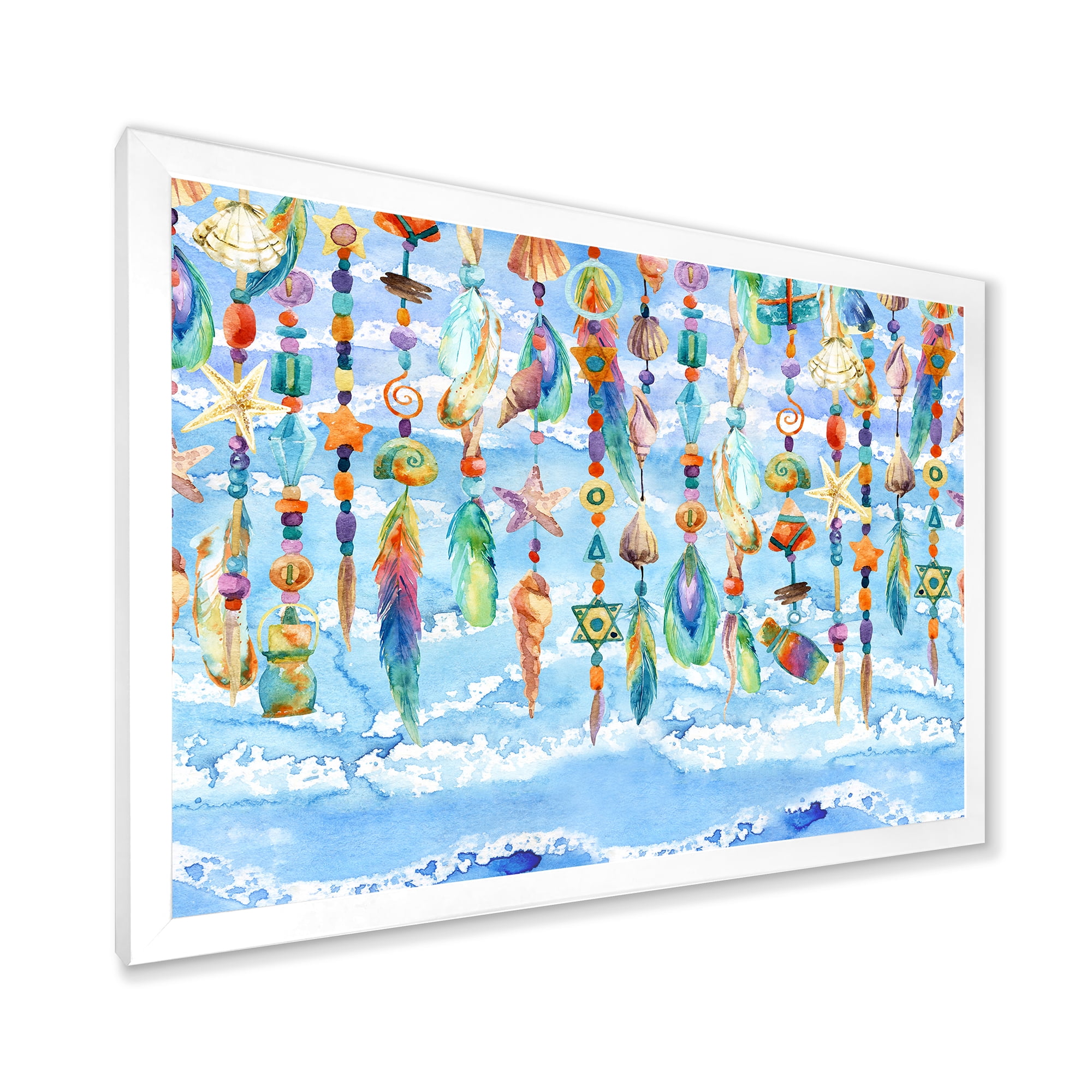 Designart 'Jewelry of Beads and Sea Shell' Traditional Framed Art Print