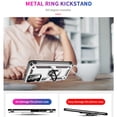 thumbnail image 3 of Feishell Hybrid Armor Phone Case for Samsung Galaxy A03s,Military Grade Shockproof 360 Rotatable Metal Ring Holder Kickstand Support Magnetic Car Mount Dual Layer Protective Phone Cover,Silver, 3 of 7