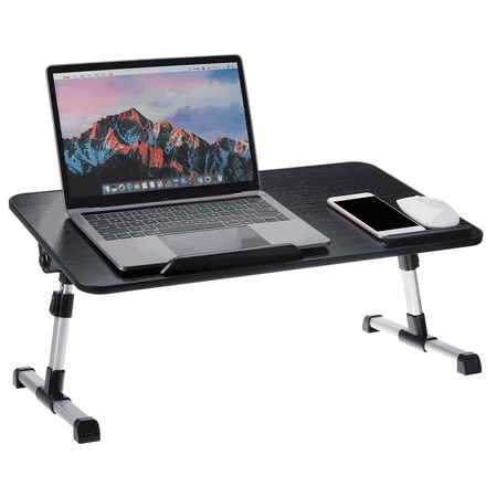 Laptop Bed Tray Table, Adjustable Laptop Desk for Bed, Foldable Laptop Stand with Storage Drawer for Eating, Working, Writing, Gaming, Drawing, 20.5*11.8*9.45-12.6in/23.6*13*9.45-12.6in