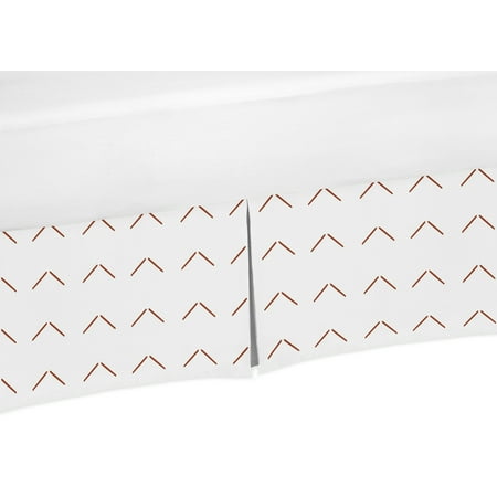 UPC: 0846480090458 | Mod Dinosaur Orange Arrow Dust Ruffle Crib Skirt by Sweet Jojo Designs
