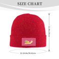 thumbnail image 3 of LNWH Knitted Acrylic Hat, Speedy Snail Cartoon Drawing Art Pattern Winter Beanie Hat for Cold Weather, Red, 3 of 4