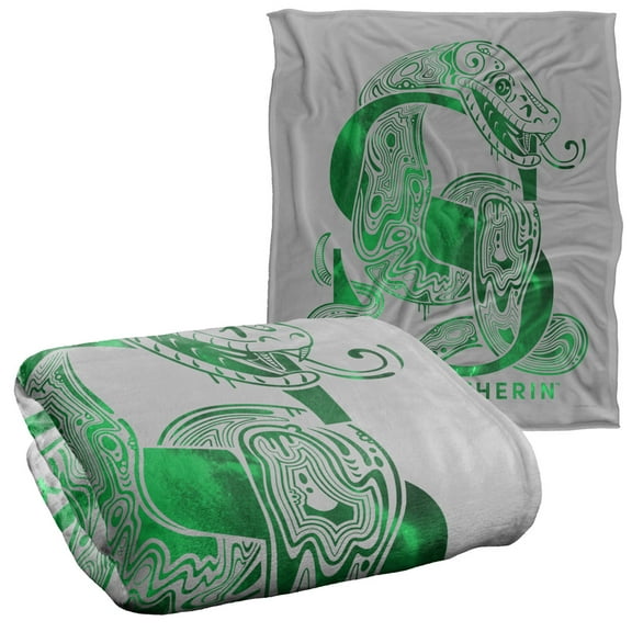 Harry Potter Slytherin S Logo Officially Licensed Silky Touch Super Soft Throw Blanket 50' x 60'