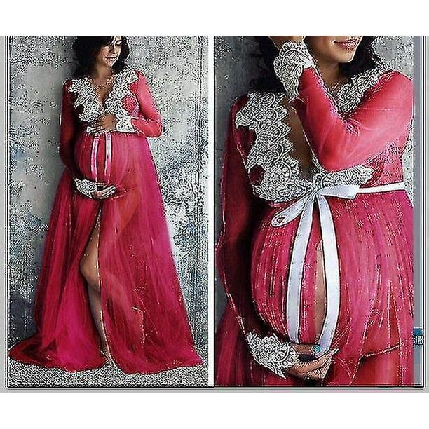 Maternity Dresses For Photo Shoot Onepiece Lace Pregnancy Photography