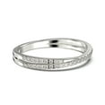 thumbnail image 3 of Crossing Style 0.45ct Diamond Moissanite 10k White Gold Wedding Band, 3 of 4
