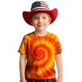 thumbnail image 1 of T-shirts Graphiques pour Filles, Manches Courtes Décontractées, Imprimé Tourbillon, Col Rond, pour Usage Quotidien, Tout-Petits et Enfants de 2 à 13 Ans, 1 of 5