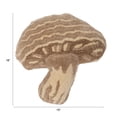thumbnail image 2 of Creative Co-Op Wool Tufted Mushroom Shaped Pillow, with Cotton Back, Cream Color, Beige and Brown, 2 of 2
