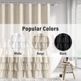 thumbnail image 2 of Lipa Farmhouse Ruffle Shower Curtain,Shabby Chic Shower Curtain with 12 Hooks,Beige,72" x 72", 2 of 8