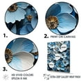 thumbnail image 3 of Designart "Zen Garden Of Minimalist Blue And White Pansies II" Pansies Floater Framed Canvas Prints, 3 of 5