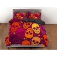 thumbnail image 3 of Juego de Funda Nórdica Calaveras de Colores, Ropa de Cama con Funda de Almohada, 3 of 4