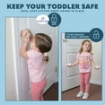 thumbnail image 3 of Todays Kids Baby Proofing Door Knob Covers 4 Pack - Easy to Install Child Safety Locks for Doors, Durable & Reusable Child Proof Door Lock, Dual-Lock & Versatile Design, Fits Round Doorknobs, White, 3 of 8