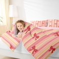 thumbnail image 4 of Manfei Pink Bowknot Lines 7-Piece Twin Bedding,Cute Bow Bedding Comforter Set,Pink Reversible, 4 of 7