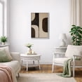 thumbnail image 3 of Framed Canvas Print Geometric Wall Art Minimalist Abstract Decorative for Living Room Bedroom - 16"x24" WHITE, 3 of 8