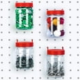 thumbnail image 1 of Pegboard Accessories Organizer Storage Jars Pegboard Bins Plastic Pegboard Jars Impact Resistant Pegboard Jars for Craft Sewing Garage Storage (4 Pieces), 1 of 7